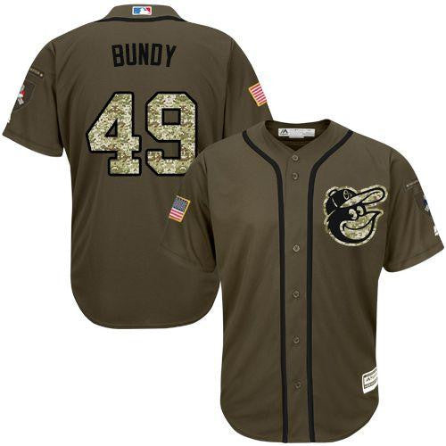 Dylan Bundy #49 Baltimore Orioles Salute To Service Limited Jersey - Green
