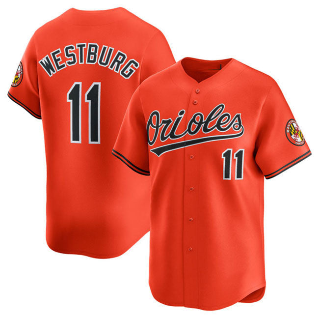Baltimore Orioles #11 Jordan 2025 Westburg 2Nd Alternate Limited Cool Bas Jersey - Orange