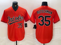 Adley Rutschman #35 Baltimore Orioles Number Limited Cool Base Baseball Jersey - Orange