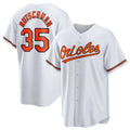 Adley Rutschman #35 Baltimore Orioles Baseball Jer Authentic Player Jersey - White