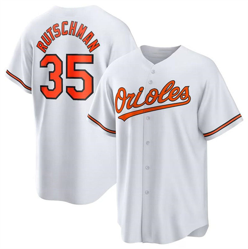 Adley Rutschman #35 Baltimore Orioles Baseball Jer Authentic Player Jersey - White