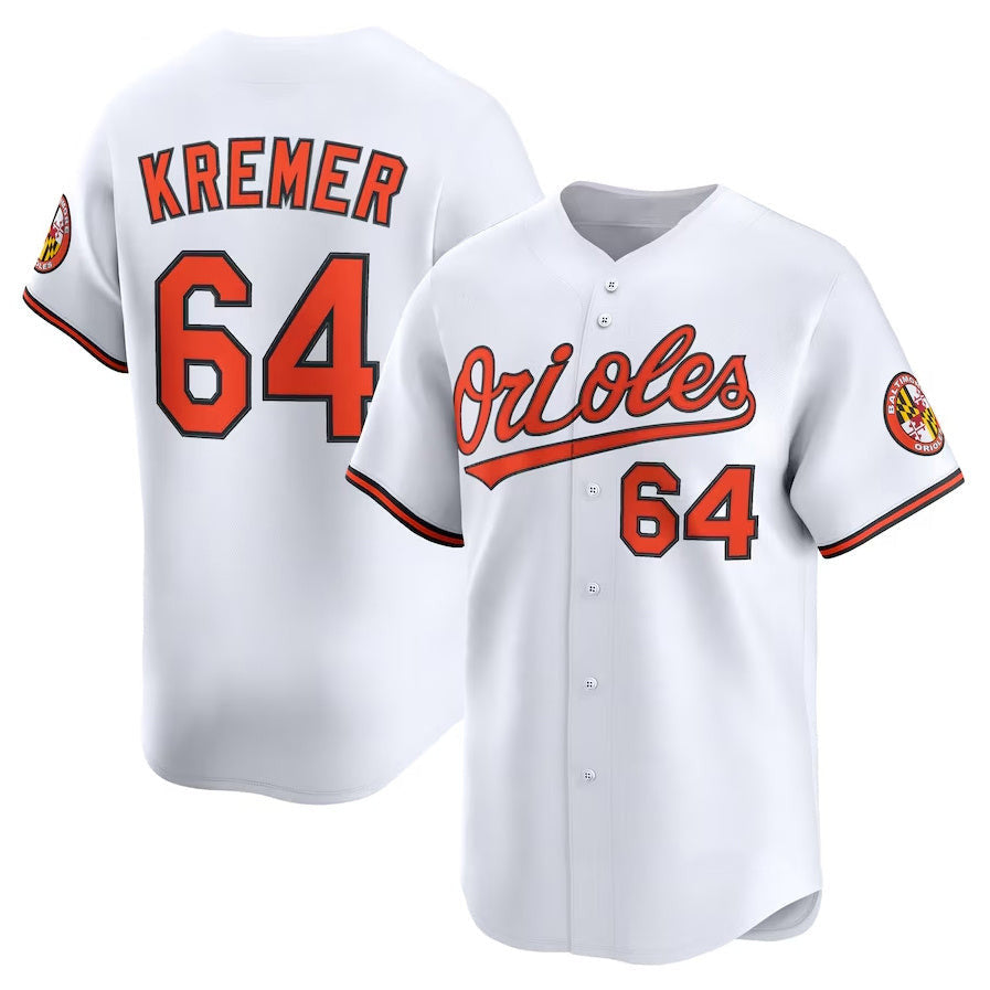 Dean Kremer #64 Baltimore Orioles Alternate Limited Player Jersey - White