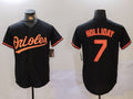 Jackson Holliday #7 Baltimore Orioles Cool Base Baseball Jerseys Limited Jersey - Black