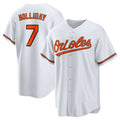 Jackson Holliday #7 Baltimore Orioles Home Stitche Limited Player Jersey - White