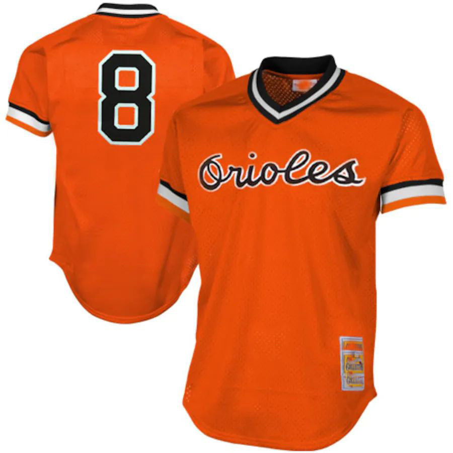 Cal Ripken Jr #8 Baltimore Orioles Mitchell & Ness 1988 Authentic Coopers Jersey - Orange