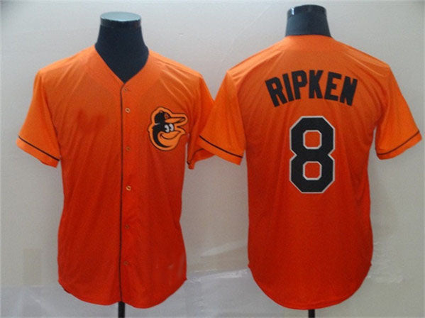 Cal Ripken Jr. #8 Baltimore Orioles Fade Limited Baseball Jersey - Orange