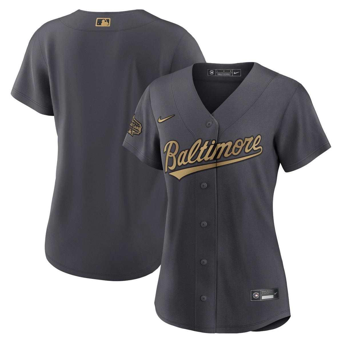 Baltimore Orioles Nike Womens 2022 Star Game Limited Blank Jersey - Charcoal