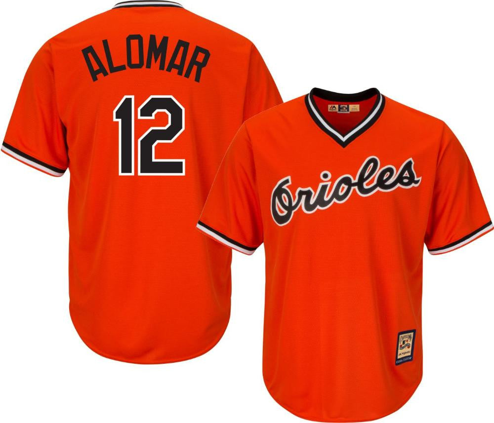 Roberto Alomar #12 Baltimore Orioles Throwback Pullover Limited Jersey - Orange