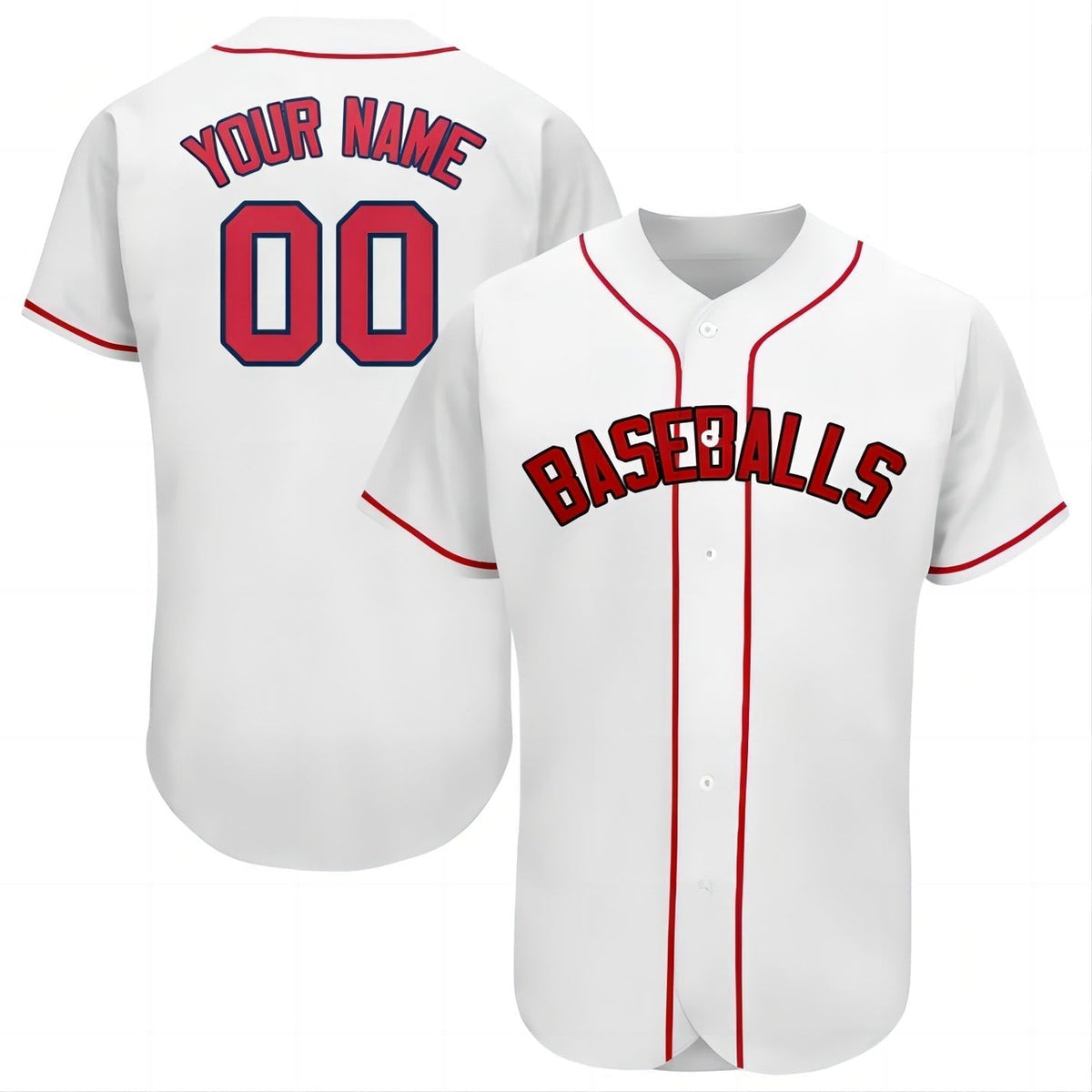 Boston Red Sox Baseball Jerseys Custom Personalized Button Down Basebal Limited Jersey