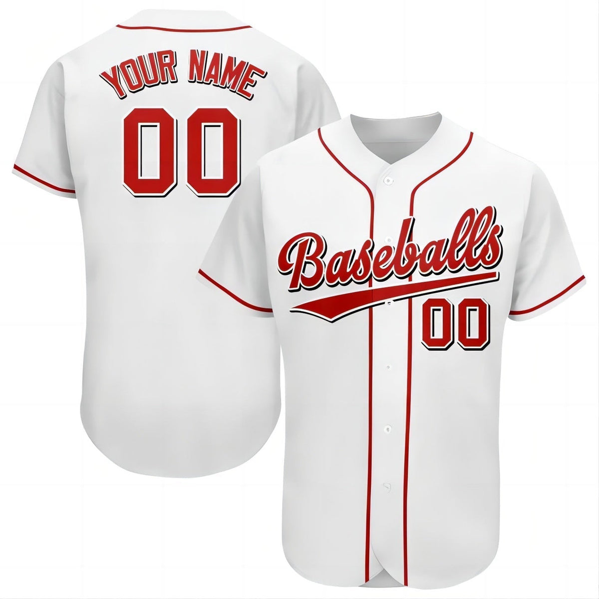 Cincinnati Reds Baseball Jerseys Custom Personalized Button Down Baseba Limited Jersey