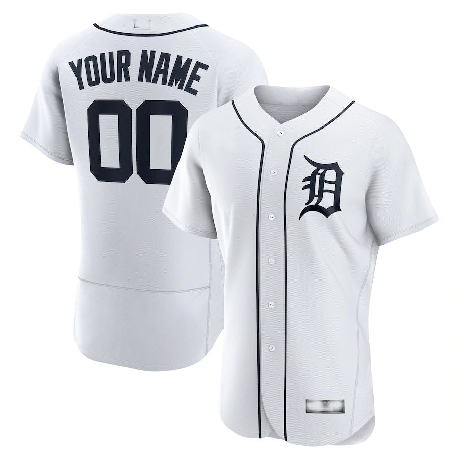 Detroit Tigers Baseball Jerseys Custom Authentic Custom Jersey - White