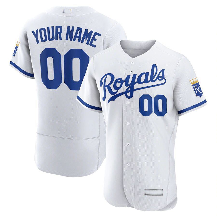 Kansas City Royals Baseball Jerseys Custom Authentic Custom Jerse Jersey - White