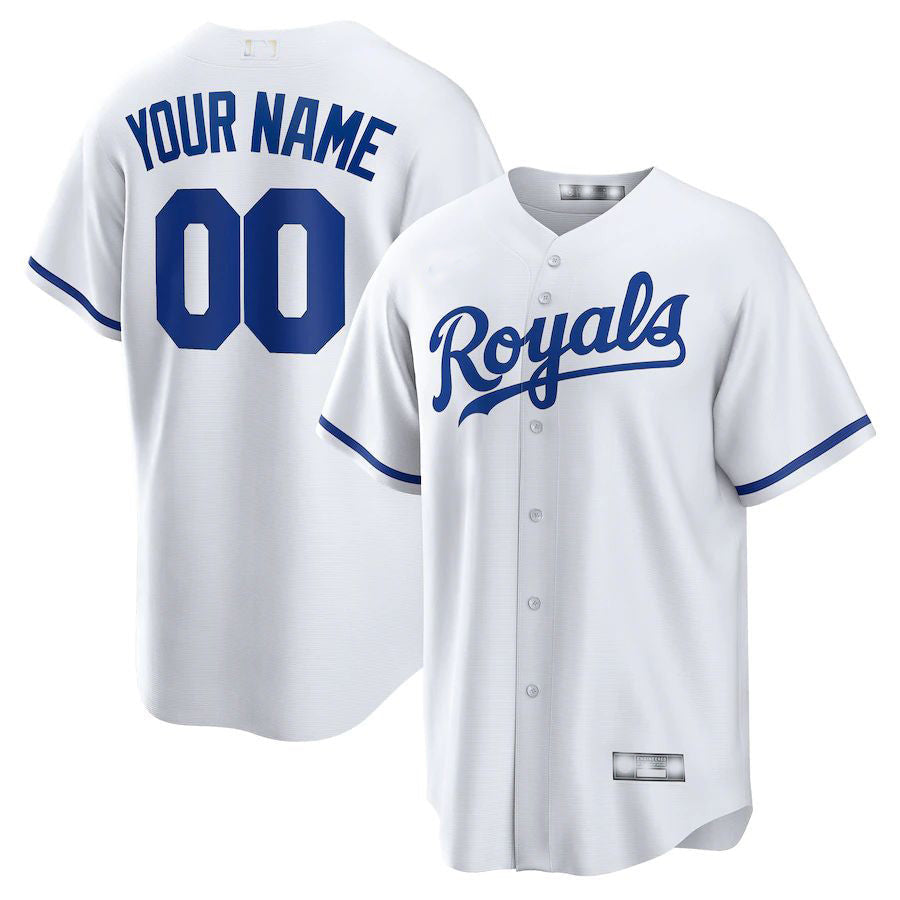 Kansas City Royals Baseball Jerseys Custom Limited Custom Jersey - White