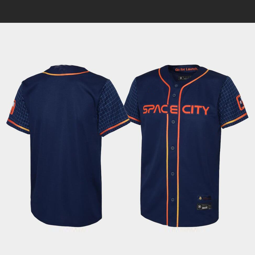 Houston Astros 2022 Baseball Jerseys Blank Space City Connect Limited Jersey - Navy