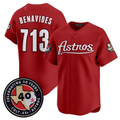 Houston Astros Benavides #713 Limited Throwback Jersey - Red
