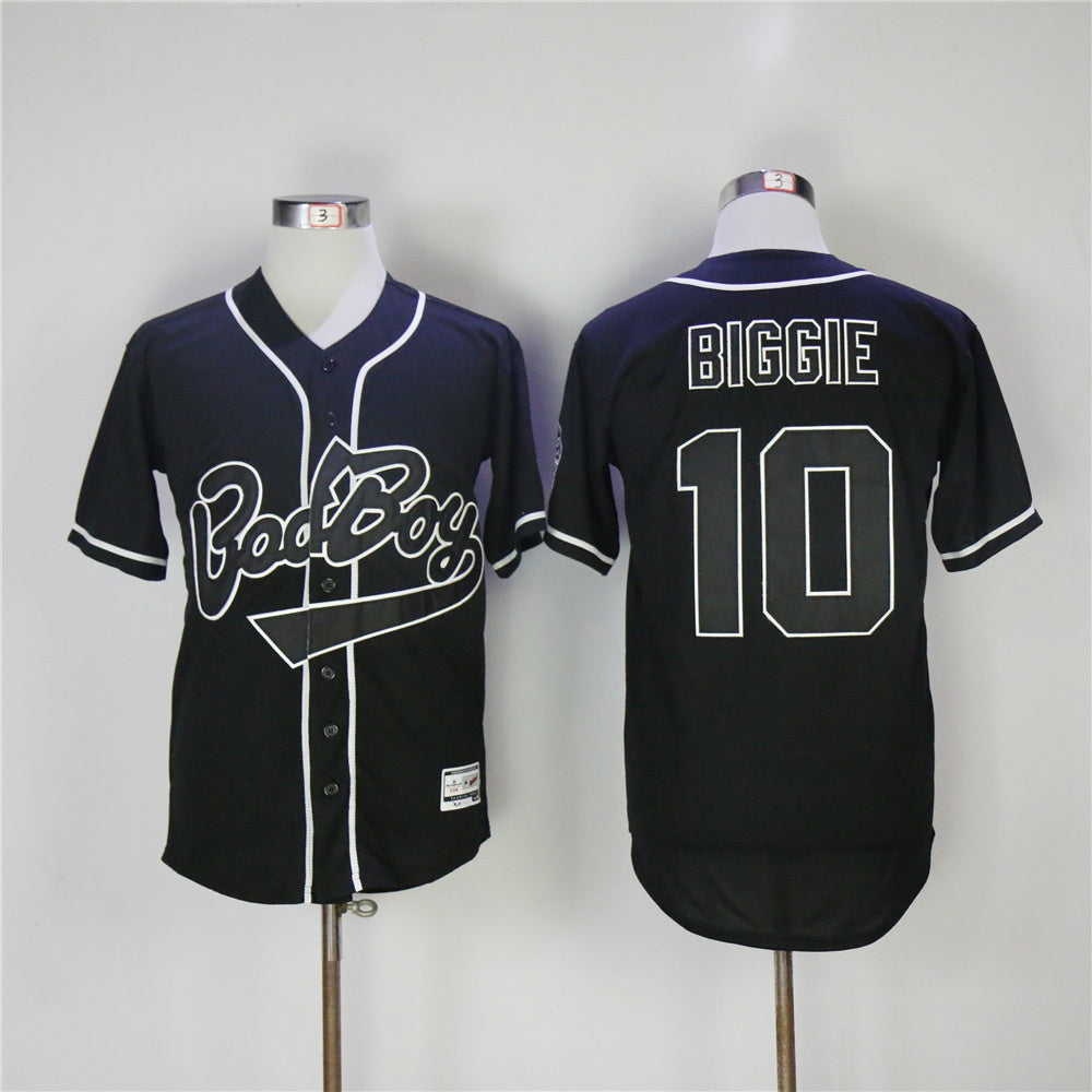 Biggie Bad Boy Movie Baseball #10 Limited Jersey - Black