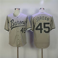 Birmingham Barons #45 Jordan Michael Movie Limited Baseball Jersey - Grey