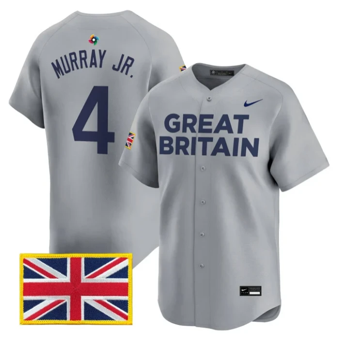 Bj Murray Jr #4 2026 Team Great Britain World Limited Baseball Jersey