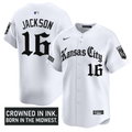 Bo Jackson #16 Kansas City Royals Gothic Crown Edition Vapor Whi Limited Jersey