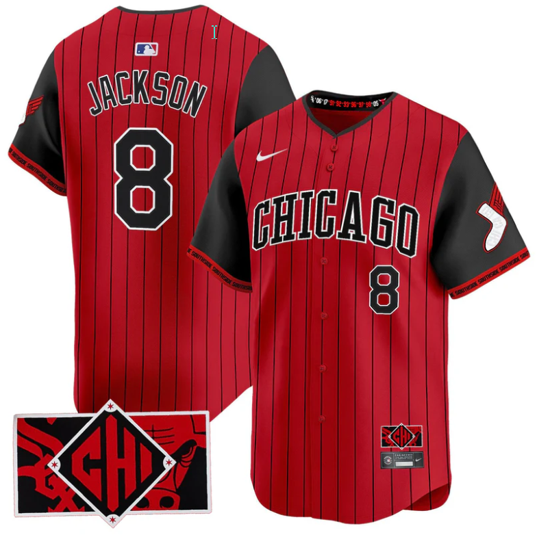Bo Jackson #8 Chicago White Sox 2025 City Connect Limited Black Jersey - Red