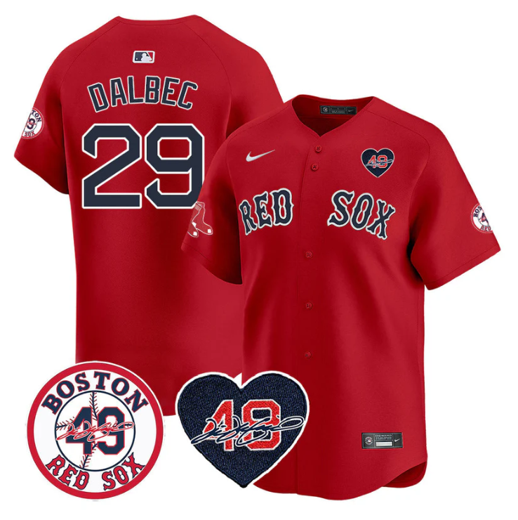 Bobby Dalbec #29 Boston Red Sox Tim Wakefield Memorial Patch Limited Jersey - Red