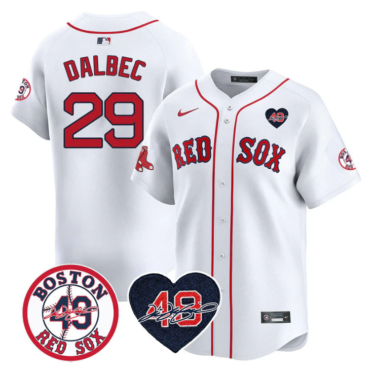 Bobby Dalbec #29 Boston Red Sox Tim Wakefield Memorial Patch Whi Limited Jersey