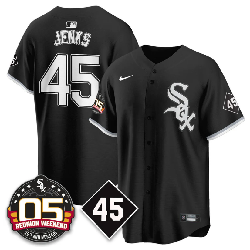 Bobby Jenks #45 Chicago White Sox 2025 Reunion Weekend Limited Jersey - Black