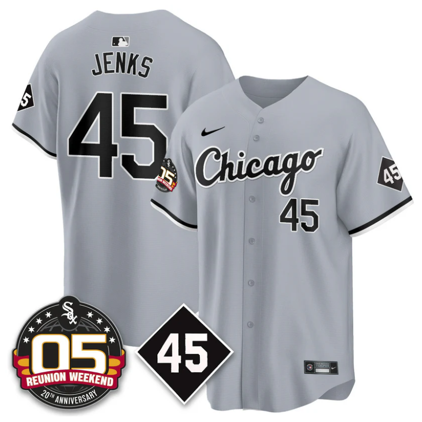 Bobby Jenks #45 Chicago White Sox 2025 Reunion Weekend Limited Jersey - Gray