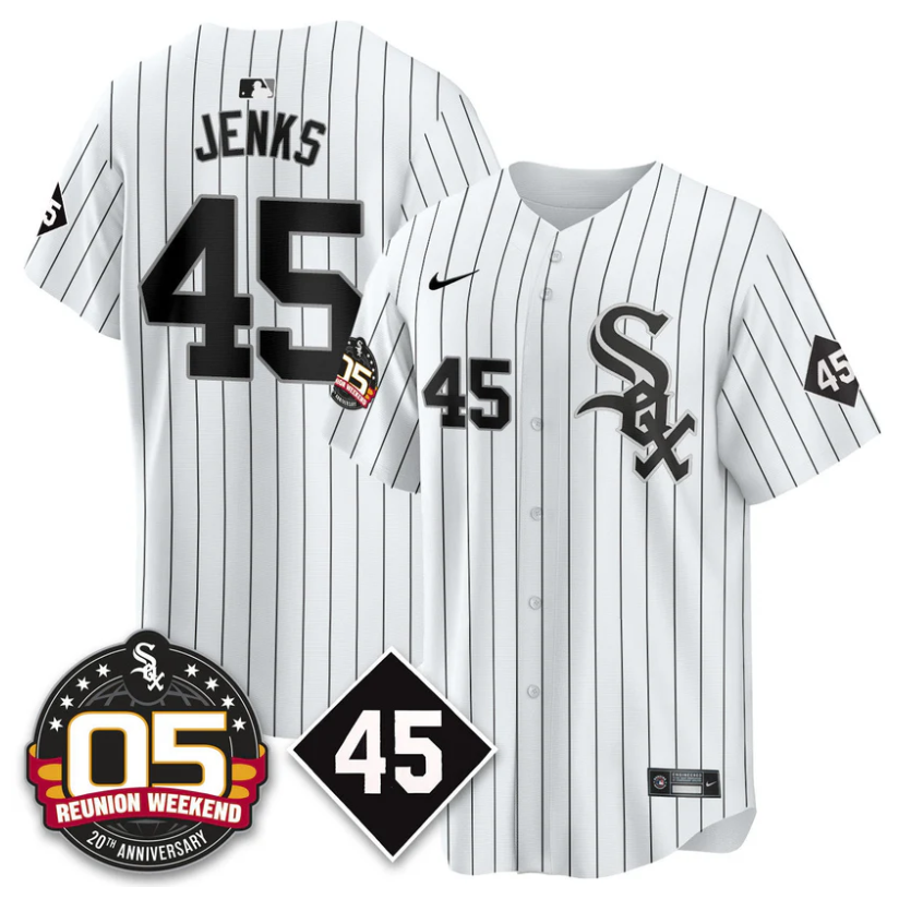 Bobby Jenks #45 Chicago White Sox 2025 Reunion Weekend Limited Jersey - White