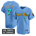Bobby Witt Jr #7 Kansas City Royals Graffiti Crown Drop Limited Jersey - Blue