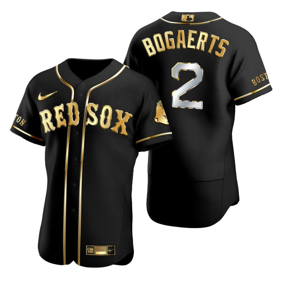 Xander Bogaerts #2 Boston Red Sox Brandedition Black Gift Red Sox Fans Limited Jersey - Golden