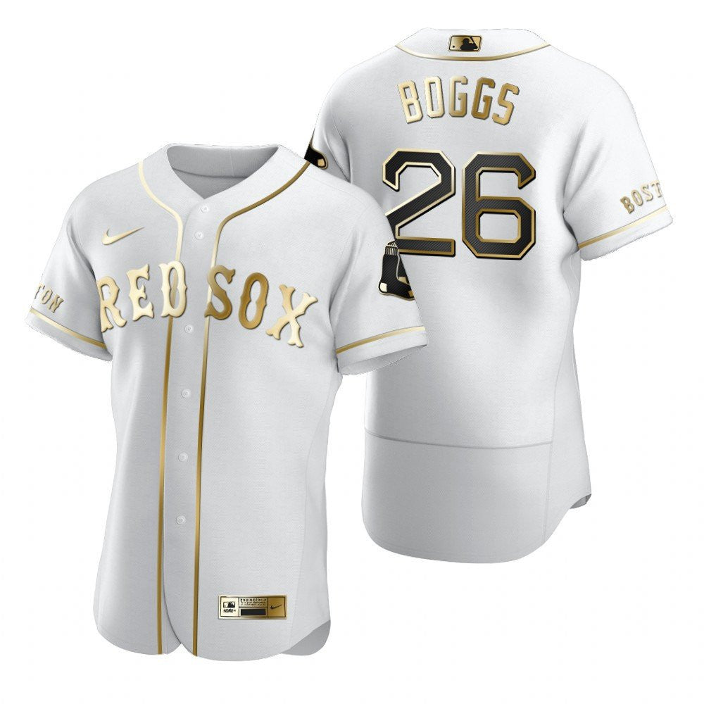 Wade Boggs #26 Boston Red Sox Brandedition White Gift Red Sox Fans Limited Jersey - Golden