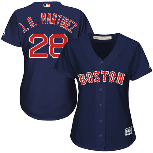 Boston Red Sox #28 Womens J D Martinez Alternate Limited Jersey - Navy Blue