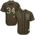 David Ortiz #34 Boston Red Sox Salute To Service Limited Jersey - Green