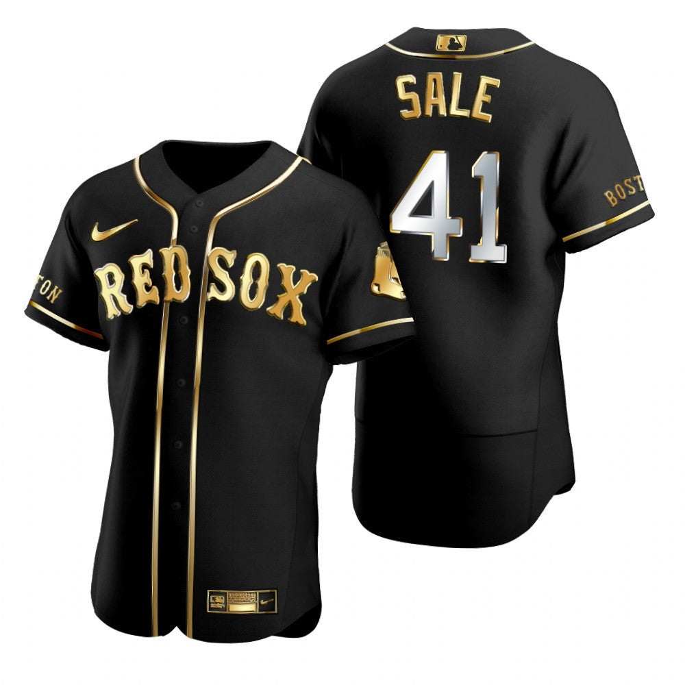Chris Sale #41 Boston Red Sox Brandedition Black Gift Red Sox Fans Limited Jersey - Golden