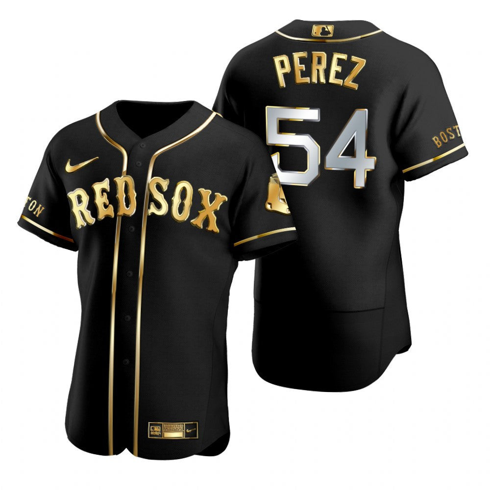 Martin Perez #54 Boston Red Sox Brandedition Black Gift Red Sox Fans Limited Jersey - Golden