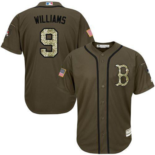 Ted Williams #9 Boston Red Sox Salute To Service Limited Jersey - Green