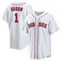 Boston Red Sox #1 Groom Home Baseball Limited Jersey - White