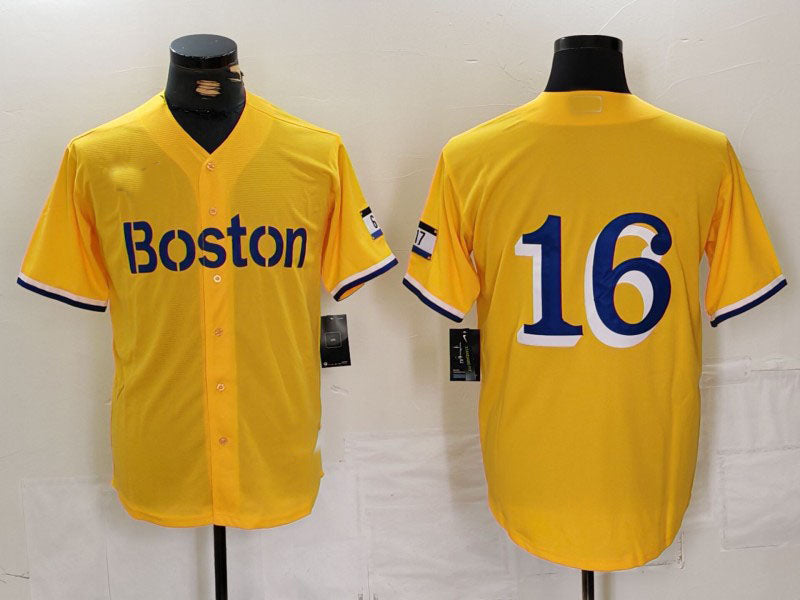 Jarren Duran #16 Boston Red Sox City Connect Limited Baseball Jersey - Gold