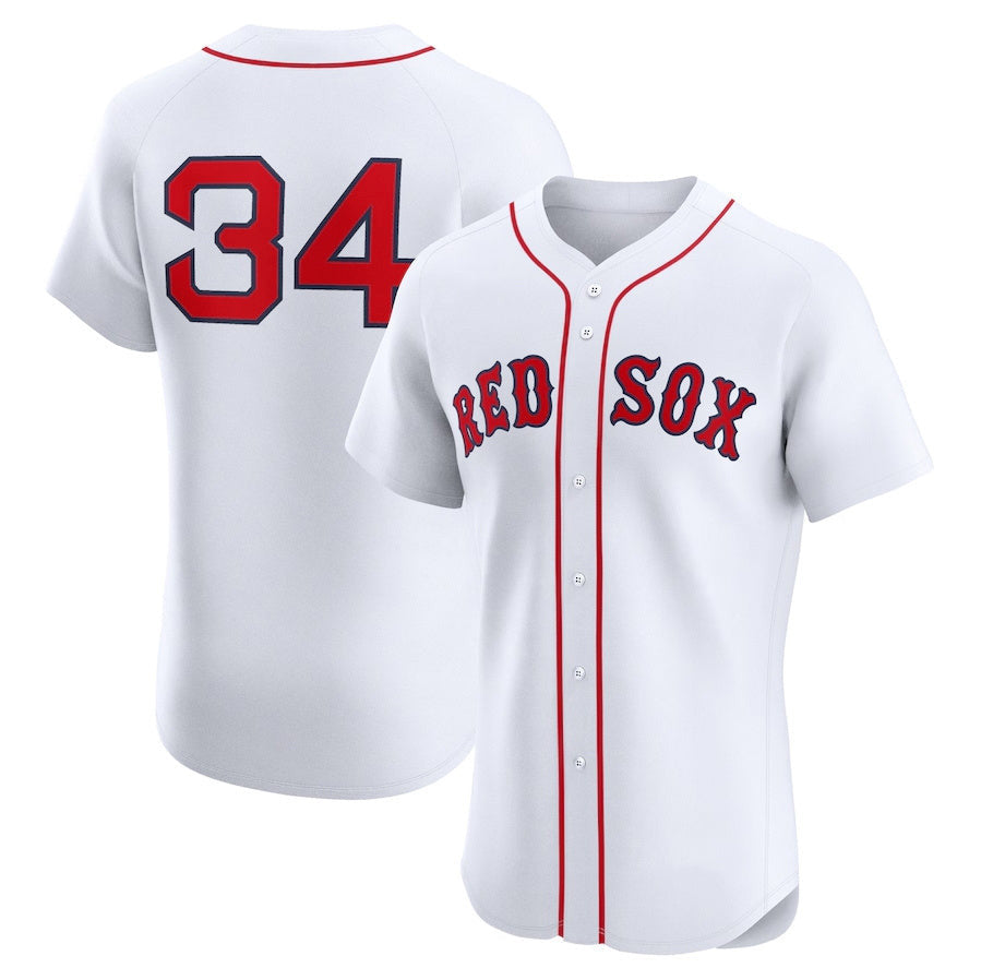 David Ortiz #34 Boston Red Sox Home Baseball Jerse Elite Jersey - White