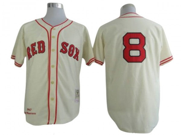 Carl Yastrzemski #8 Boston Red Sox 1967 Limited Throwback Jersey - Cream