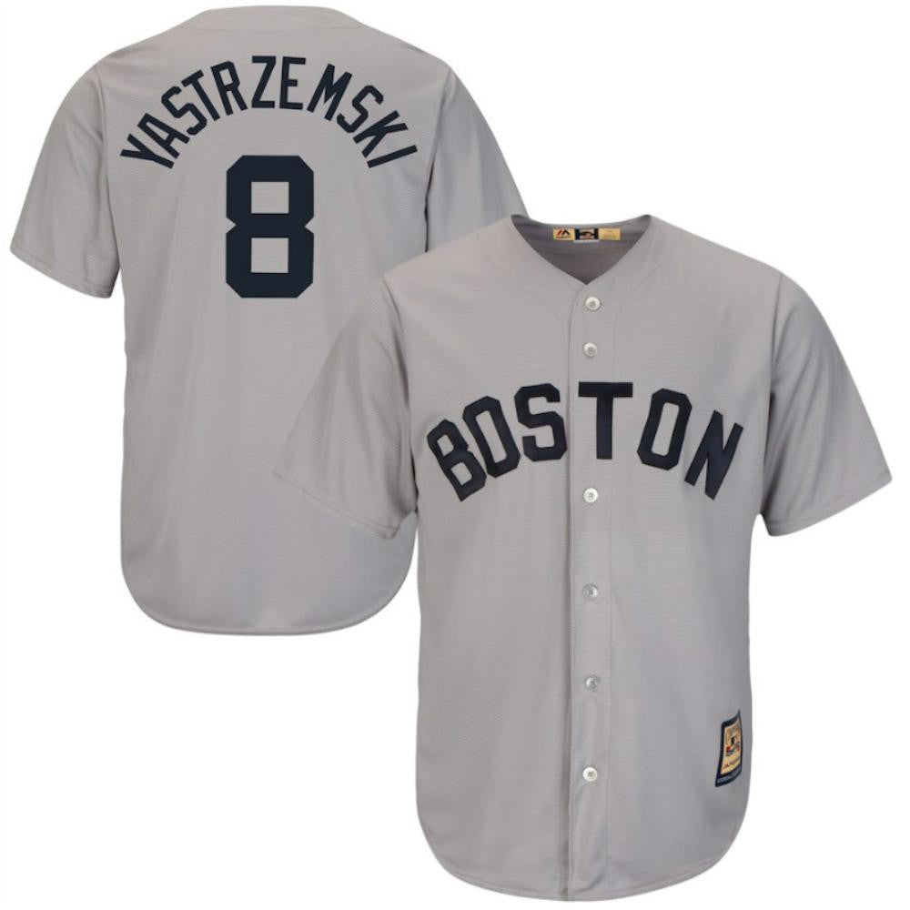 Carl Yastrzemski #8 Boston Red Sox Limited Throwback Jersey - Gray