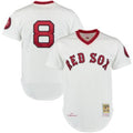 Carl Yastrzemski #8 Boston Red Sox Throwback Pullover Limited Jersey - White