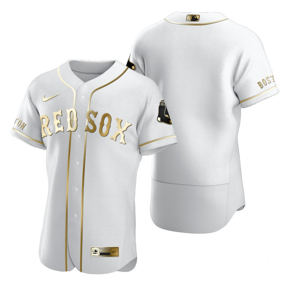 Boston Red Sox Brandedition White Gift Red Sox Fans Limited Jersey - Golden