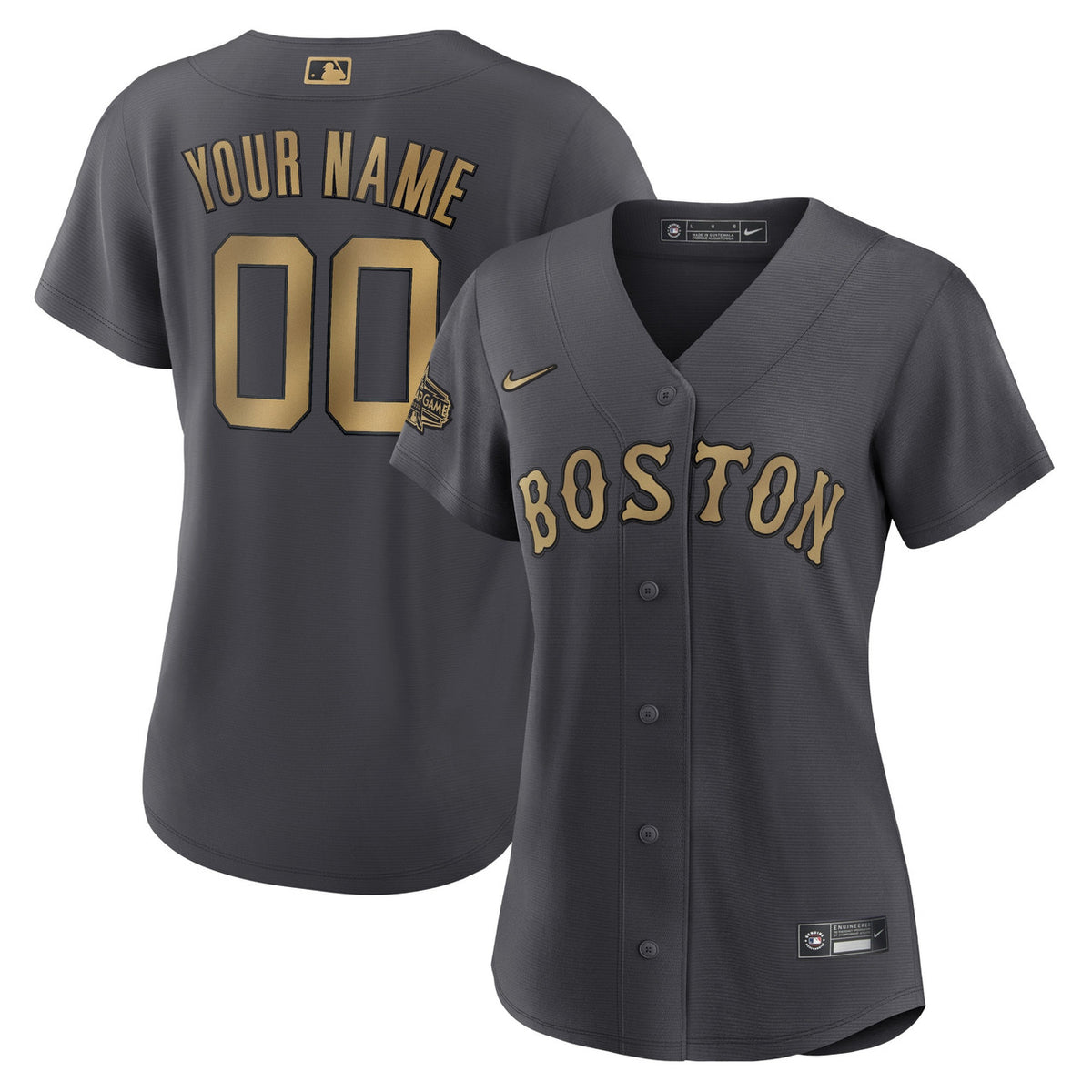 Boston Red Sox Nike Womens 2022 Star Game Limited Custom Jersey - Charcoal