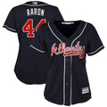 Hank Aaron #44 Atlanta Braves Womens Alternate Limited Baseball Jersey - Navy Blue