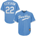 Clayton Kershaw #22 Brooklyn Dodgers Limited Throwback Jersey - Blue