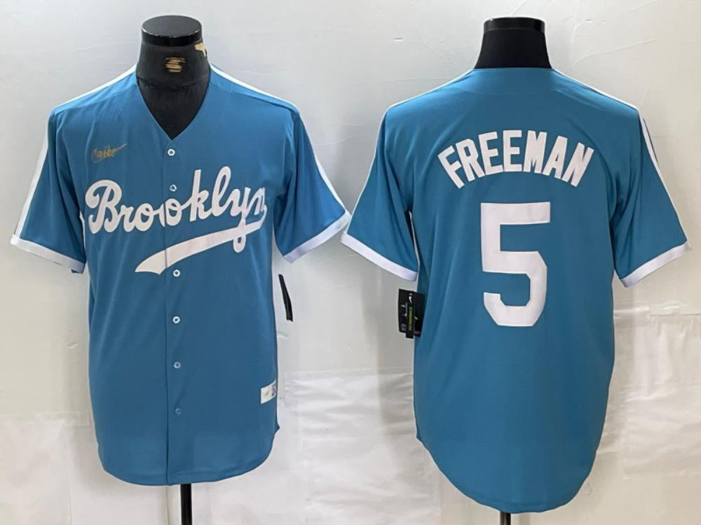 Freddie Freeman Brooklyn Dodgers Limited Throwback Jersey - Light Blue