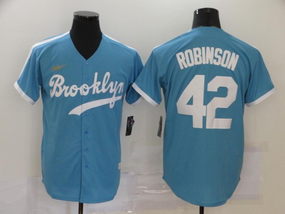 Jackie Robinson #42 Brooklyn Dodgers Limited Throwback Jersey - Light Blue