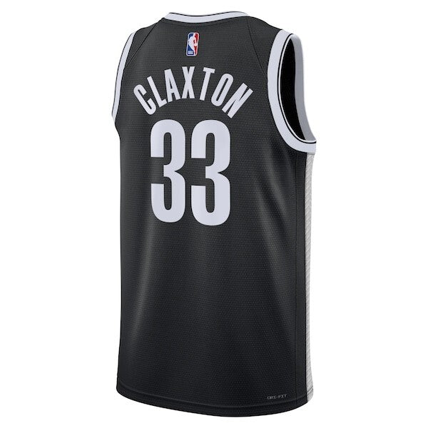 Brooklyn Nets Nike Icon Edition Swingman Jersey - Black - Nic Claxton - Unisex